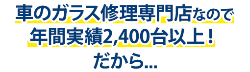 京都特殊硝子は年間実績2,400台以上！だから…